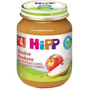 Hipp Fruit Organic Peaches fruit side dish, reduced lactose and no added sugar for children 125 g