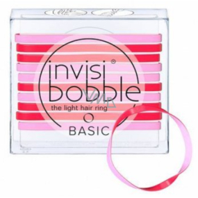 Invisibobble Basic Jelly Twist Ultra thin hair bands red-pink 10 pieces