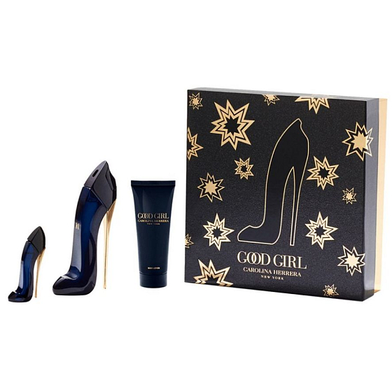 Carolina Herrera Good Girl perfumed water for women 50 ml + body lotion 75 ml + perfumed water mini 7 ml, gift set