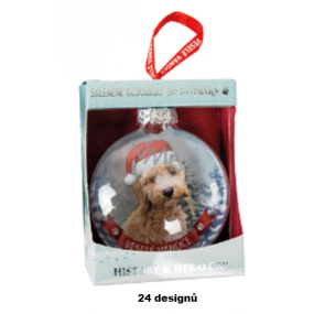 Albi Glass Christmas ornament with animals - Weasel 7.5 cm x 8 cm x 3.6 cm