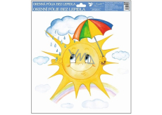Window foil hand-painted suns, umbrella 30 x 30 cm