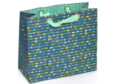 Nekupto Gift paper bag luxury 18 x 16 x 8 cm Arrows 2032 LIS