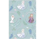 Ditipo Gift wrapping paper 70 x 200 cm Christmas Disney Anna, Elsa and Olaf in circles light green
