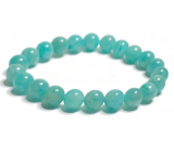 Amazonite bracelet elastic natural stone, ball 9 mm / 16 - 17 cm, stone of hope