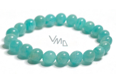 Amazonite bracelet elastic natural stone, ball 9 mm / 16 - 17 cm, stone of hope