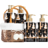 Vivian Gray Christmas Brown Ylang and Vanilla liquid soap dispenser 250 ml + hand lotion 250 ml + pouch, cosmetic set for women