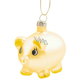 Glass piggy bank 6 cm