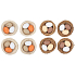 Plastic eggs in nest 5,5 cm 4 pieces different colours