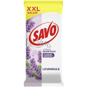 Savo Lavender universal disinfectant cleaning wipes without chlorine 60 pieces