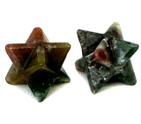 Agate Indian merkaba hmatka natural stone 13 mm, symbolizes the element of earth