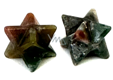 Agate Indian merkaba hmatka natural stone 13 mm, symbolizes the element of earth