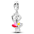 Sterling silver 925 Sisters Forever, Best Friends 2in1 family bracelet pendant