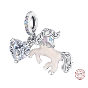 Charm Sterling silver 925 Unicorn 2in1, animal bracelet pendant