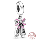 Charm Sterling Silver 925 Ballet Slippers, Pendant Bracelet Interests