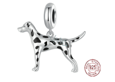 Charm Sterling silver 925 Dalmatian, animal bracelet pendant