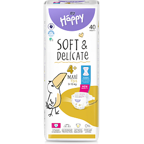 Bella Happy Maxi Plus 4+ disposable diapers 9-15 kg, 40 pcs