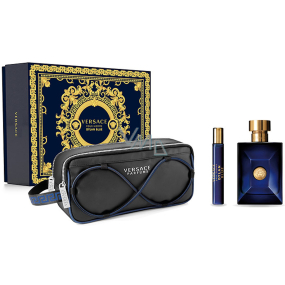 Versace Dylan Blue pour Homme eau de toilette 100 ml + eau de toilette 10 ml + cosmetic bag, gift set for men