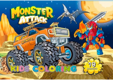 Ditipo Coloring page Cars Monster Attack 10 pages A4 210 x 297 mm
