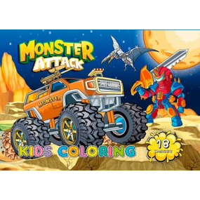 Ditipo Coloring page Cars Monster Attack 10 pages A4 210 x 297 mm