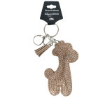 Albi Giraffe key ring brown