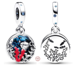 Charm Sterling silver 925 Australian coral reef 2in1, travel bracelet pendant