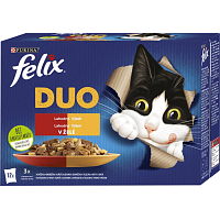 Felix Fantastic DUO pouches for cats, selection in jelly 12× 85 g