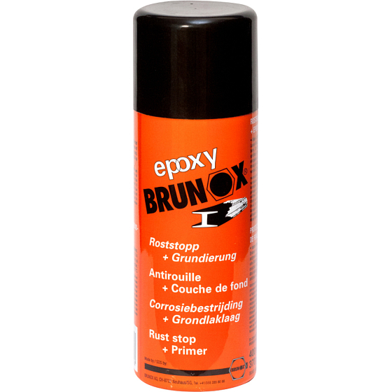 Brunox Epoxy Spray, Rust Converter, for Repairing Rusty Areas, 400 ml