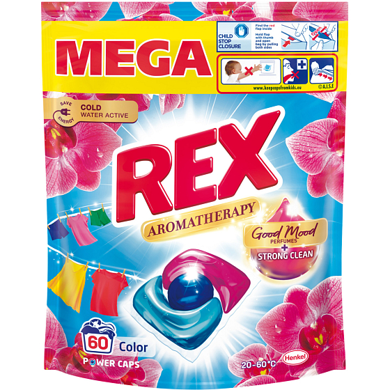 REX Laundry Capsules Aromatherapy Orchid Color 60 washes, 720g