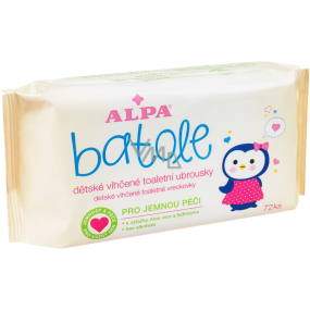 Alpa Batole wet toilet wipes with aloe vera for children 72 pieces