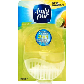 Ambi Pur Fresh & Shine 2in1 Lemon & Lime toilet block 55 ml