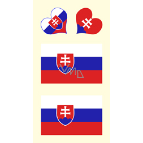 Arch Tattoo decals for face and body Slovakia flag 3 motif