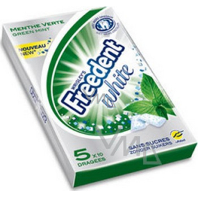 Wrigleys Freedent Green Mint White chewing gum 5 x 10 pieces