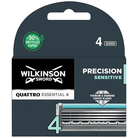 Wilkinson Sword Quattro Titanium Sensitive replacement blades 4 pieces