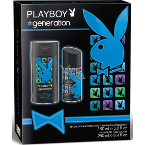 Playboy Generation for Him deodorant spray 150 ml + shower gel 250 ml, gift set