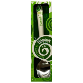 Nekupto Twister Spoon named Dominik green 16 cm