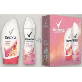 Rexona FW Sexy Tropical Power shower gel 250 ml + Sexy Bouquet deodorant spray for women 150 ml, cosmetic set