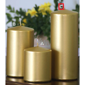 Lima Metal Serie candle gold cylinder 80 x 200 mm 1 piece