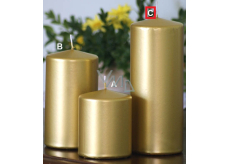 Lima Metal Serie candle gold cylinder 80 x 200 mm 1 piece