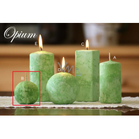 Lima Marble Opium scented candle green ball 60 mm 1 piece