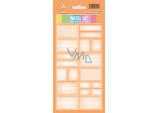 Arch Household Stickers Pastel Set Orange 12 labels