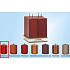 Lima Candle smooth metal red prism 45 x 120 mm 4 pieces