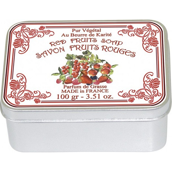 Le Blanc Fruits Rouges - Red fruit natural solid soap in a box of 100 g