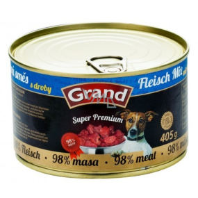 Grand Super Premium Meat mixture for dogs 98% meat 405 g