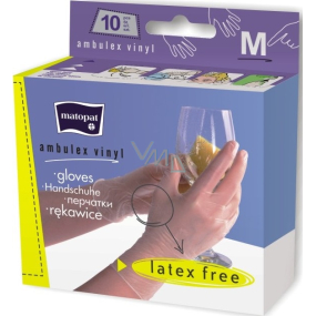 Matopat Ambulex Gloves Vinyl disposable powdered size M box 10 pieces