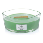 WoodWick Palm leaf - Palm leaf scented candle with wooden wide wick and glass boat lid 453 g