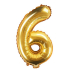 Inflatable balloon number 6, 35 cm foil