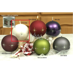 Lima Zircon candle white ball 100 mm 1 piece