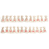 Advent calendar, linen bags 8 x 13 cm 24 pieces