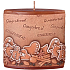 Candles Gingerbread scented candle ellipse 110 x 45 x 110 mm