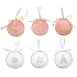 Plush hanging ball pink, white for hanging 5 cm 1 piece